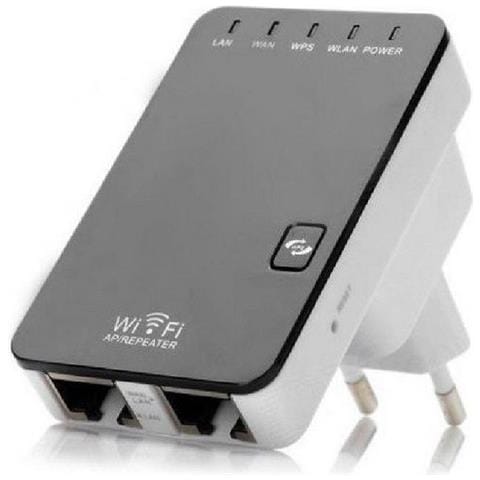 TrAdE shop Traesio® Mini Router Wireless N Funzione Wps Access Point E Ripetitore Wifi 300 Mbps