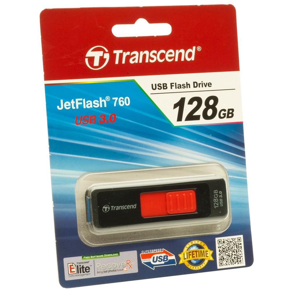 Transcend Pendrive 128 GB JetFlash 760 Interfaccia USB 3.0 Colore Nero / Rosso