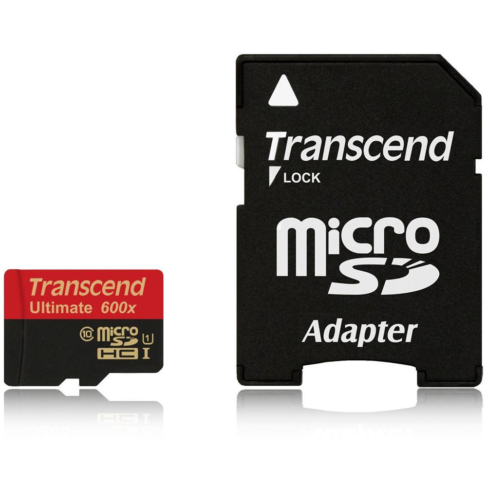 TRANSCEND Scheda microSD 16 GB Class 10 Serie UHS-I 600x (Ultimate) Adattatore SD Incluso