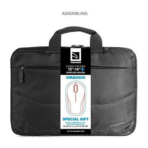 TUCANO Borsa Notebook Idea 13.3/14" Nero + Mouse Wireles