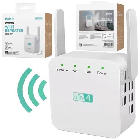 Unico Amplificatore Segnale Wireless Wifi Ripetitore Range Extender Lan Rete