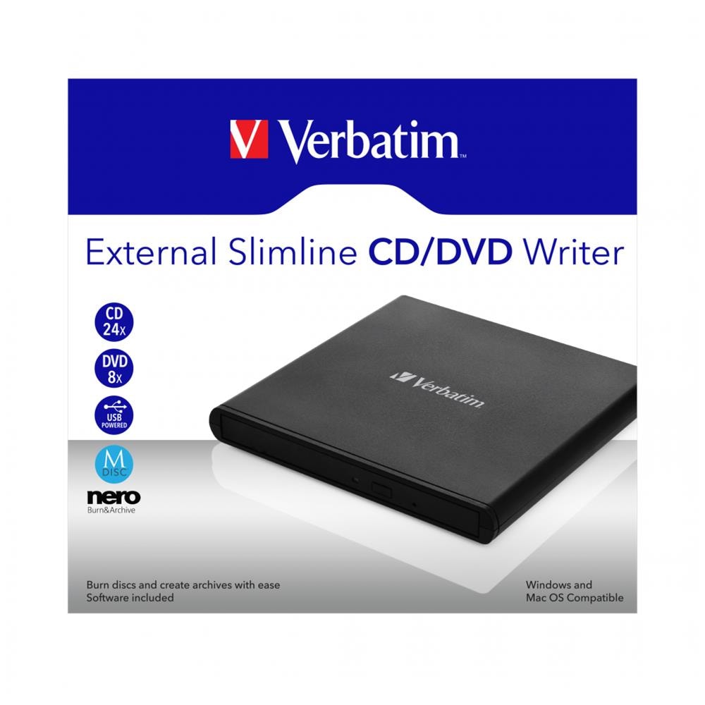 Verbatim Masterizzatore CD /DVD esterno Slimline