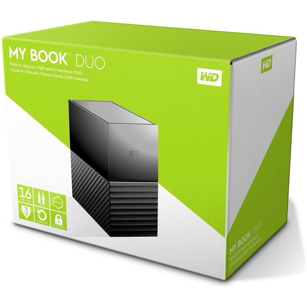 WESTERN DIGITAL Hard Disk My Book Duo 16 TB (2 Dischi da 8 TB Installati) Interfaccia 2 x USB 3.0 RAID 0 / 1 JBOD
