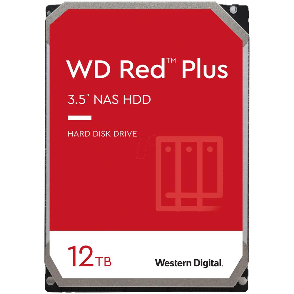 WESTERN DIGITAL Hard Disk per NAS WD Red Plus 12 TB 3.5" Interfaccia Sata III 6 GB / s Buffer 256 GB 7200 Rpm