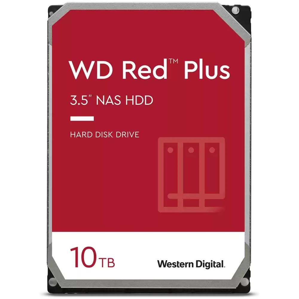 WESTERN DIGITAL Hard Disk per NAS WD Red Plus 10 TB 3.5" Interfaccia Sata III 6 Gb / s Buffer 256 MB 7200 Rpm