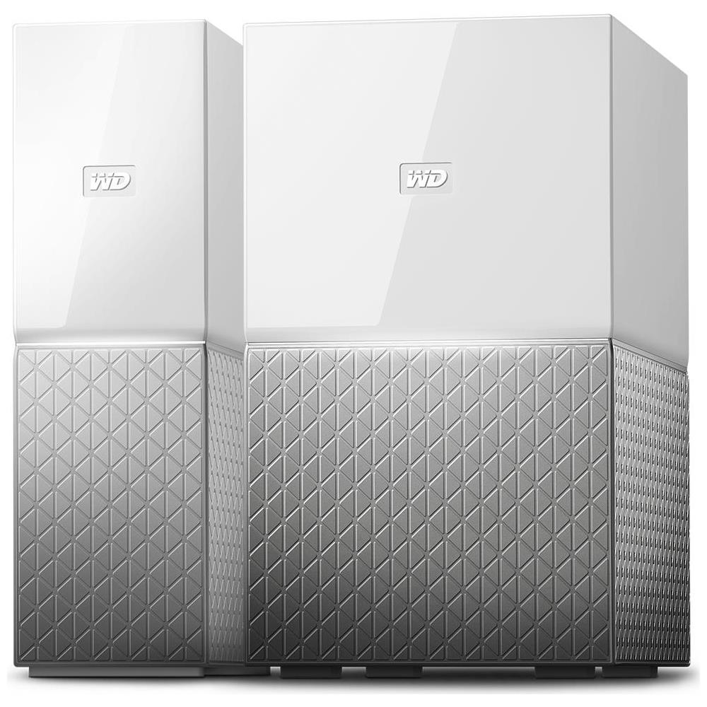 WESTERN DIGITAL My Cloud Home Duo NAS 6 TB (2 x 3 TB) 2 x USB 3.0 Colore Argento, Bianco