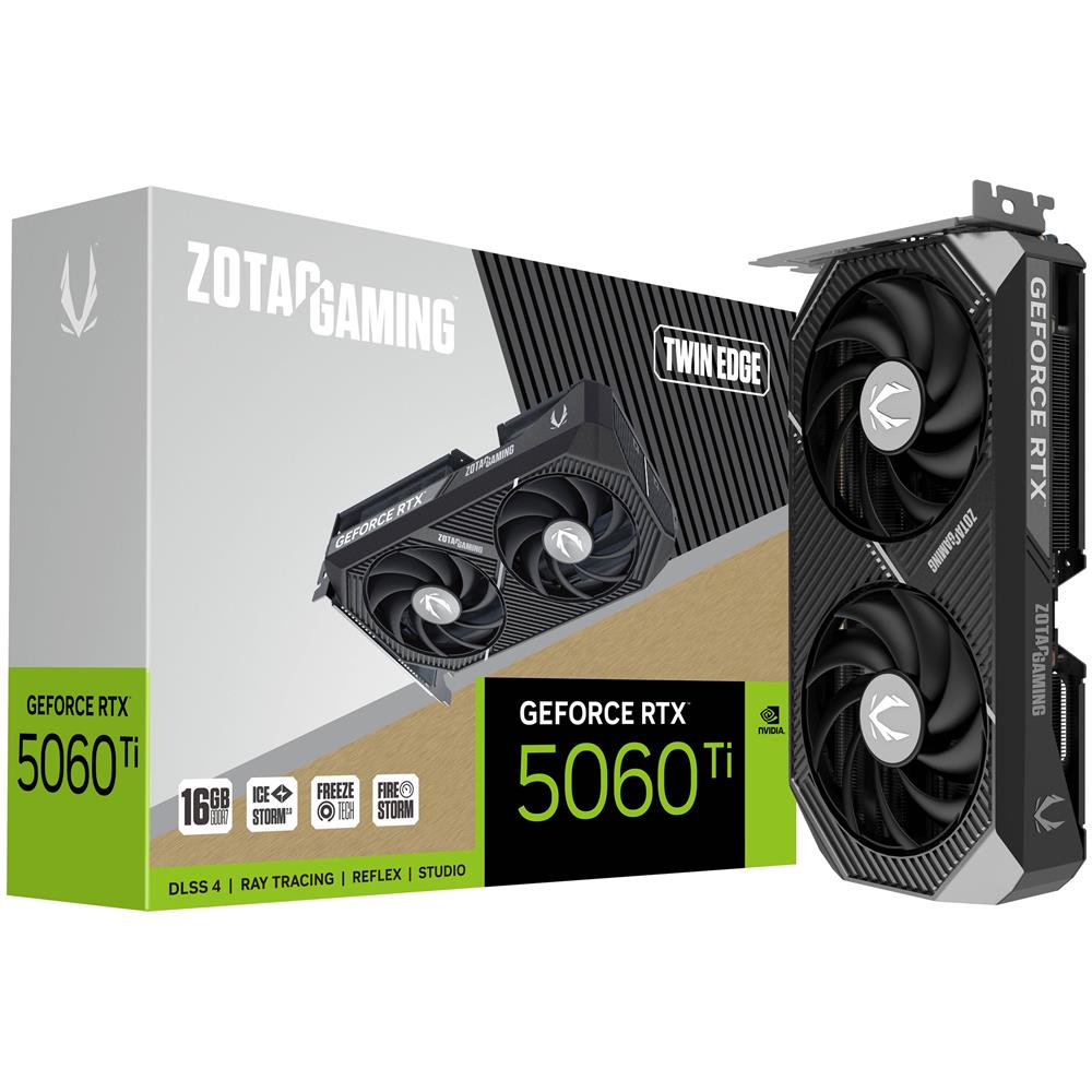 ZOTAC GeForce RTX 5060 Ti Twin Edge 16GB GDDR7 DLSS4 1*HDMI / 3*DisplayPort PCi Ex 5.0 16x