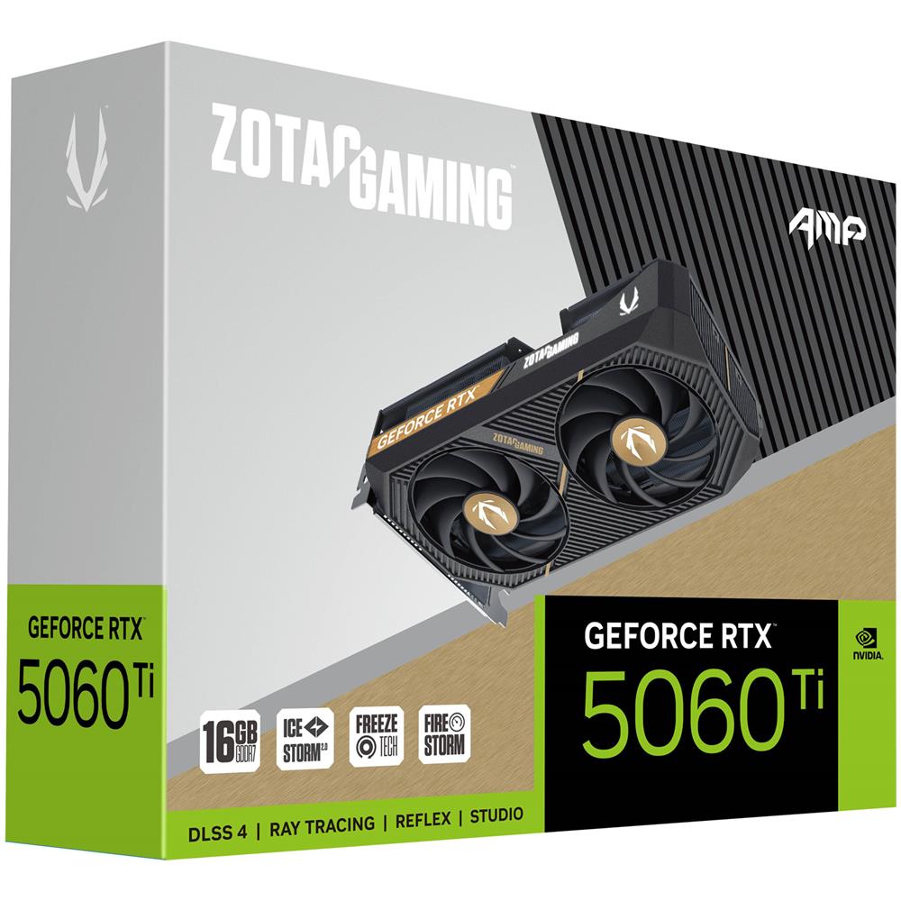 ZOTAC GeForce RTX 5060 Ti AMP 16GB GDDR7 DLSS4 1*HDMI / 3*DisplayPort PCi Ex 5.0 16x